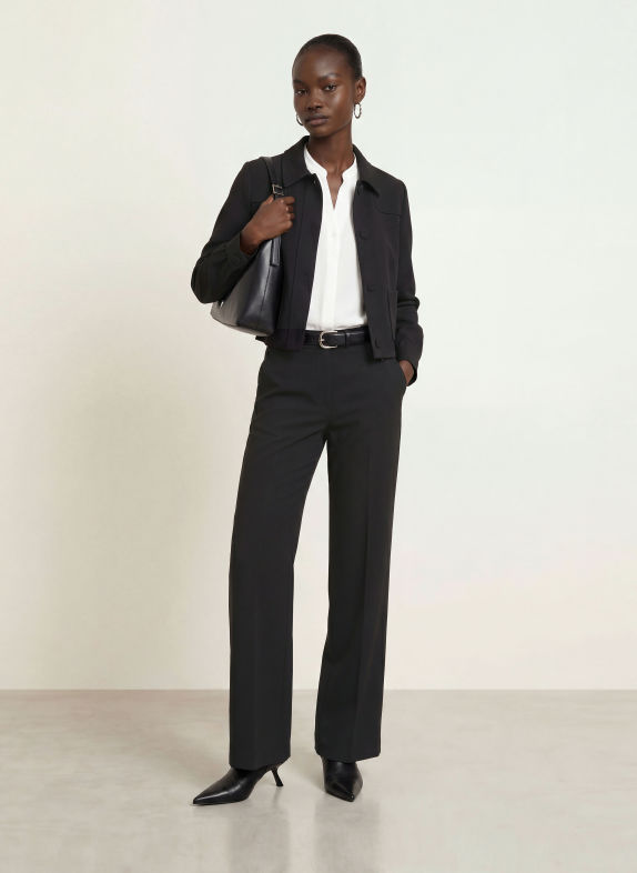 SEM PER LEI Jersey blazer BLACK