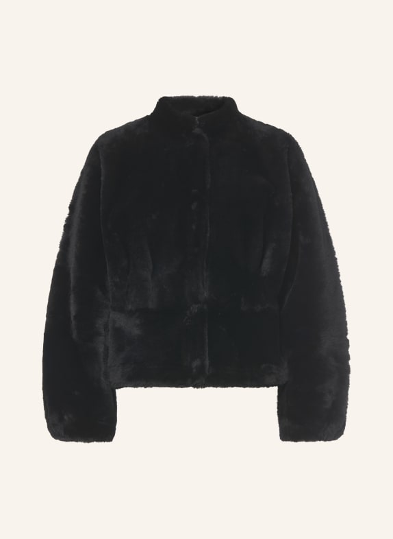 SEM PER LEI Reversible leather jacket BLACK