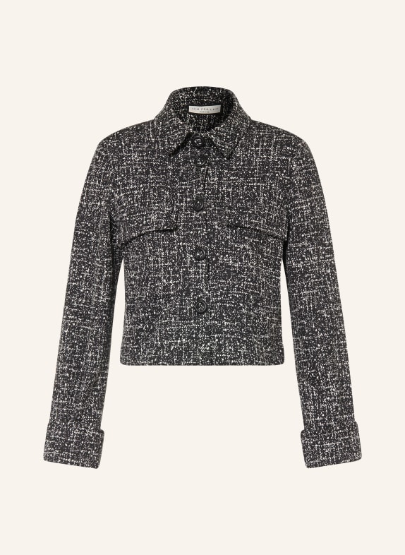 SEM PER LEI Kastenjacke aus Jersey SCHWARZ / WEISS