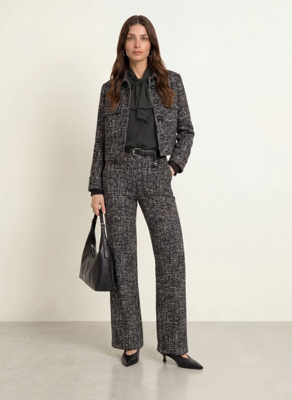 SEM PER LEI Blouse met strik ZWART