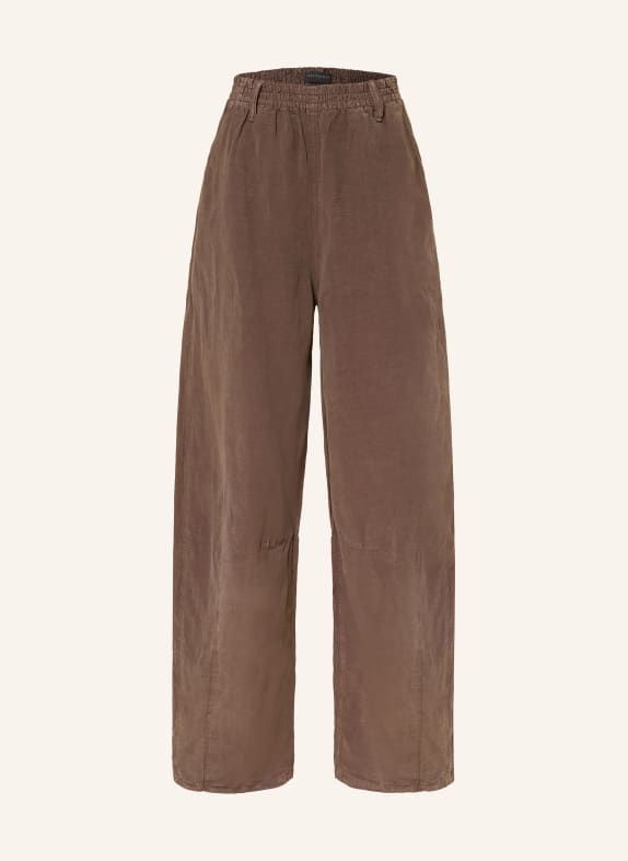 ALLSAINTS JETT Pants with Linen BROWN