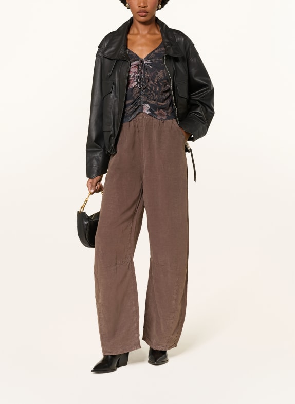 ALLSAINTS Broek JETT met linnen BRUIN