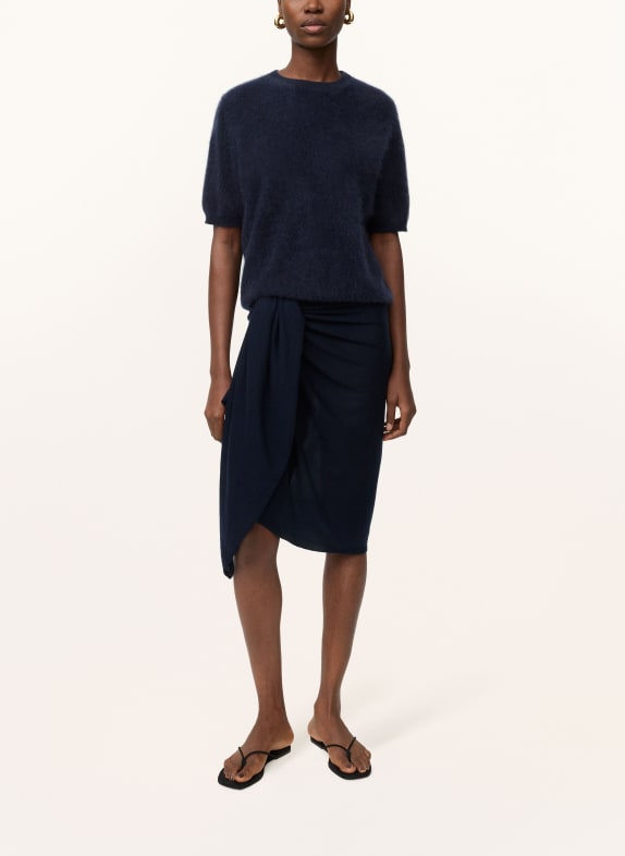 SOFT GOAT Gebreid shirt van kasjmier DONKERBLAUW