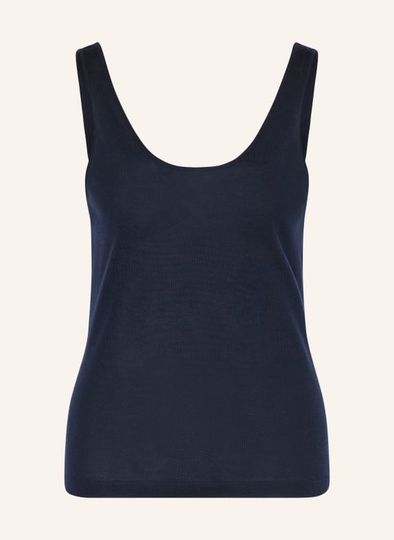 SOFT GOAT Gebreide top DONKERBLAUW