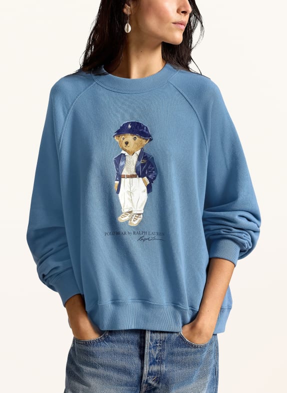 POLO RALPH LAUREN Sweater BLUE GRAY / CREAM / DARK BLUE