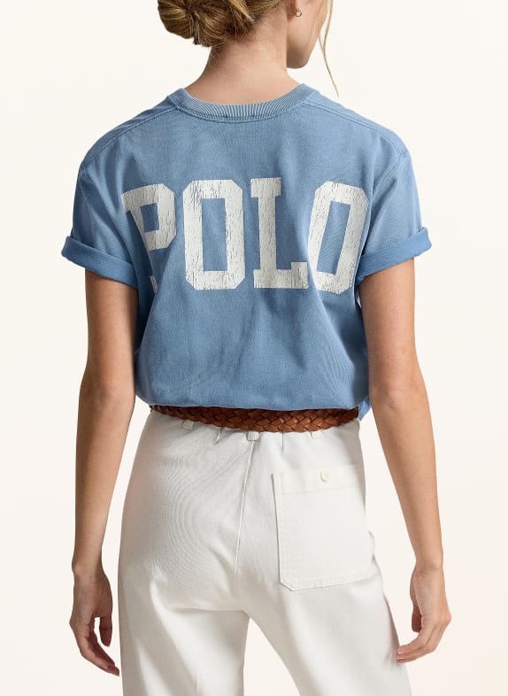 POLO RALPH LAUREN T-shirt BLUE GRAY / WHITE