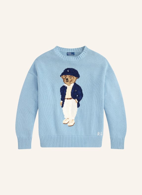 POLO RALPH LAUREN Sweaters LIGHT BLUE / BLUE / WHITE