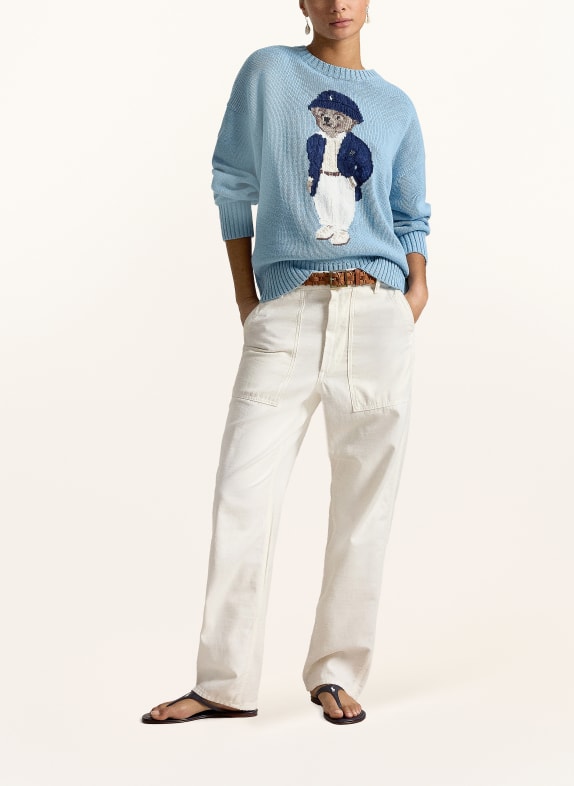 POLO RALPH LAUREN Sweaters LIGHT BLUE / BLUE / WHITE