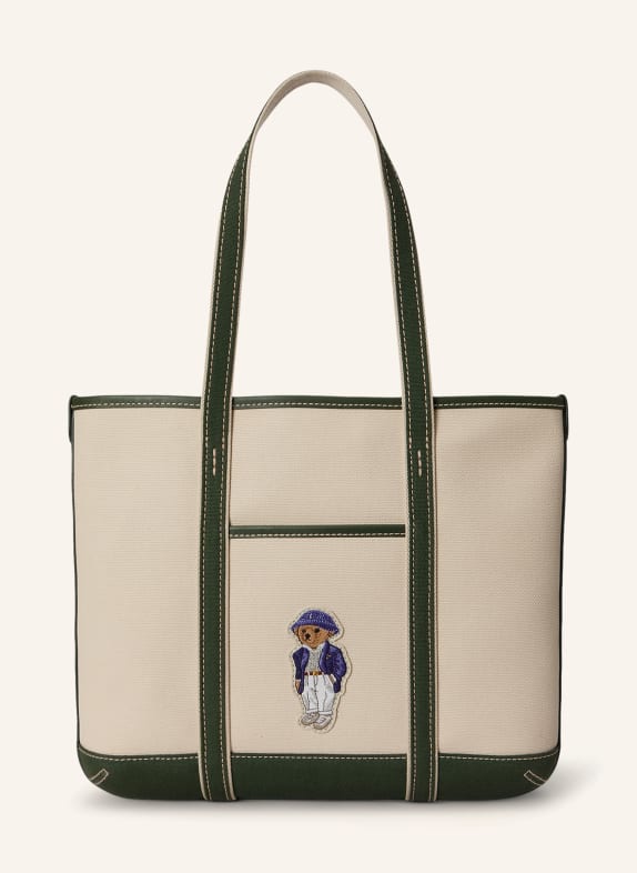 POLO RALPH LAUREN Shopper CRÈME / DONKERGROEN