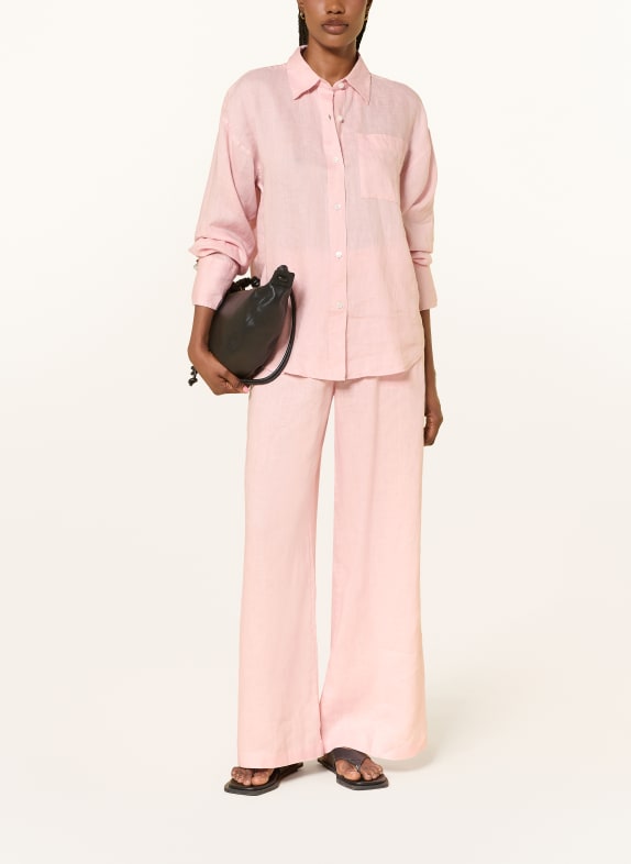 ARKET Robe chemise ILSE en lin ROSE CLAIR