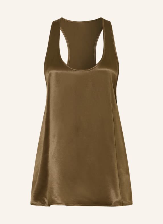 ARKET Satin Top BASE SPORTY KHAKI