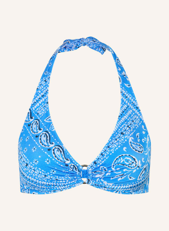 Lidea Bikinitop met halternek BLAUW / WIT / ZWART