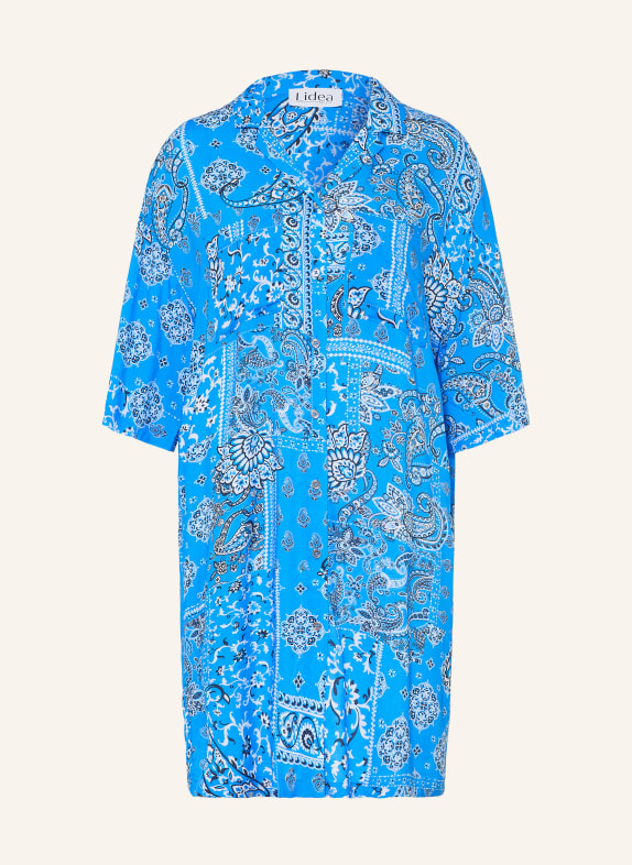 Lidea Robe de plage à manches 3/4 TURQUOISE / BLANC / NOIR