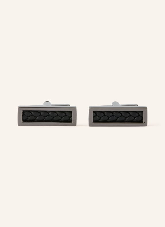 REISS Manchetknopen MARLIN ZILVER / ZWART