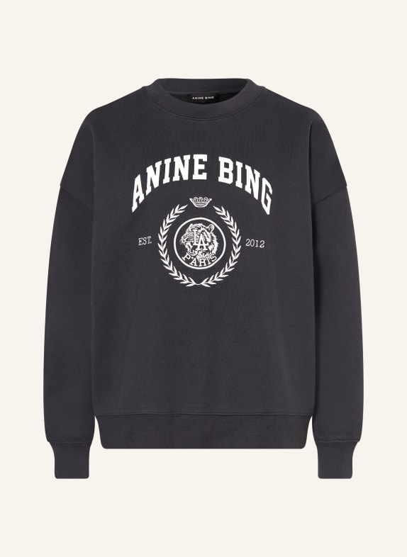 ANINE BING Oversized Sweatshirt MILES BLACK / WHITE