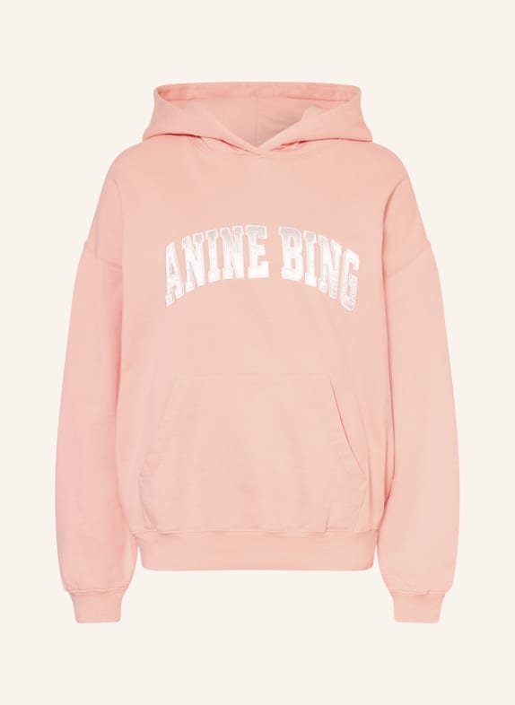 ANINE BING HARVEY Hoodie LIGHT RED / WHITE