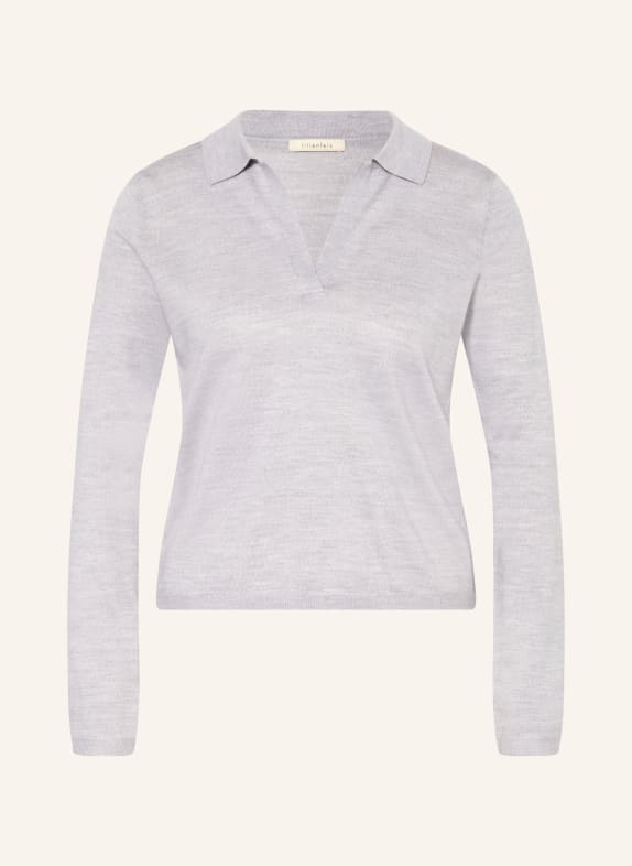 lilienfels Sweater with merino wool LIGHT GRAY