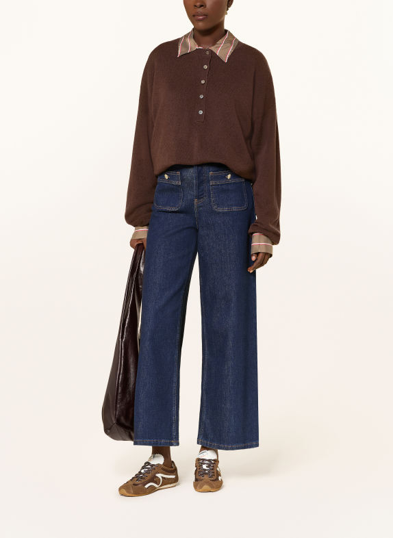 MRS & HUGS Pull en cachemire MARRON FONCÉ