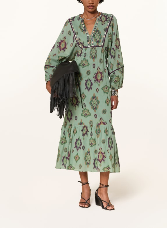 ba&sh Kleid OELIA HELLGRÜN / LILA / GRÜN