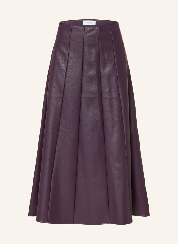 Rich & Royal Leather-look skirt DARK PURPLE