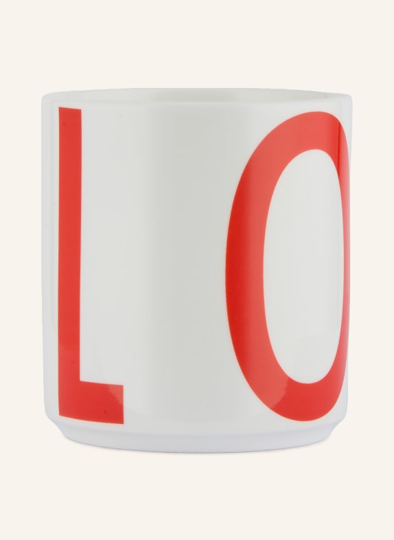 DESIGN LETTERS Mugs WHITE / NEON RED