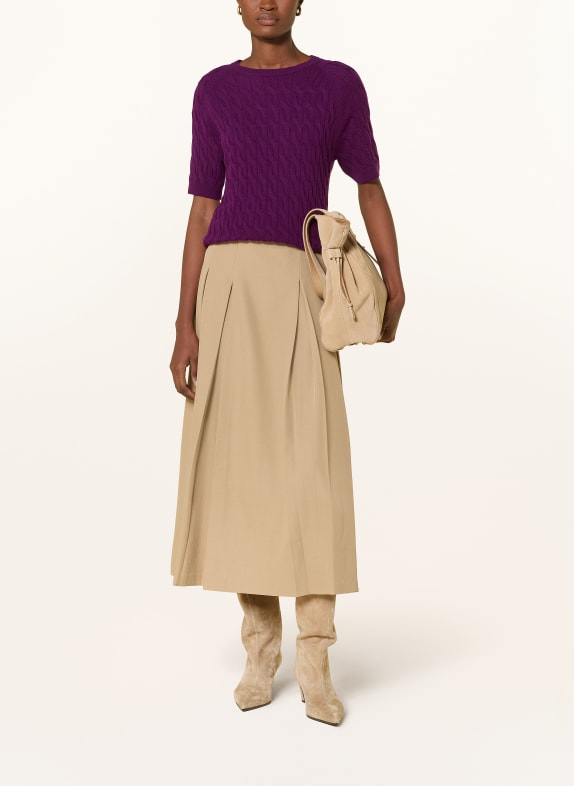 Rich & Royal Gebreid shirt met merinowol en kasjmier PAARS