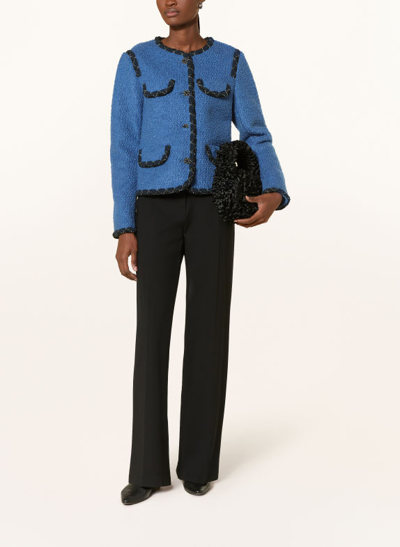 Rich & Royal Bouclé colbert BLAUW / DONKERBLAUW / ZWART