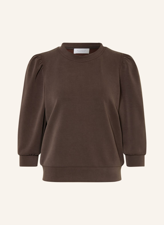 Rich & Royal Sweatshirt with 3/4 sleeves BROWN