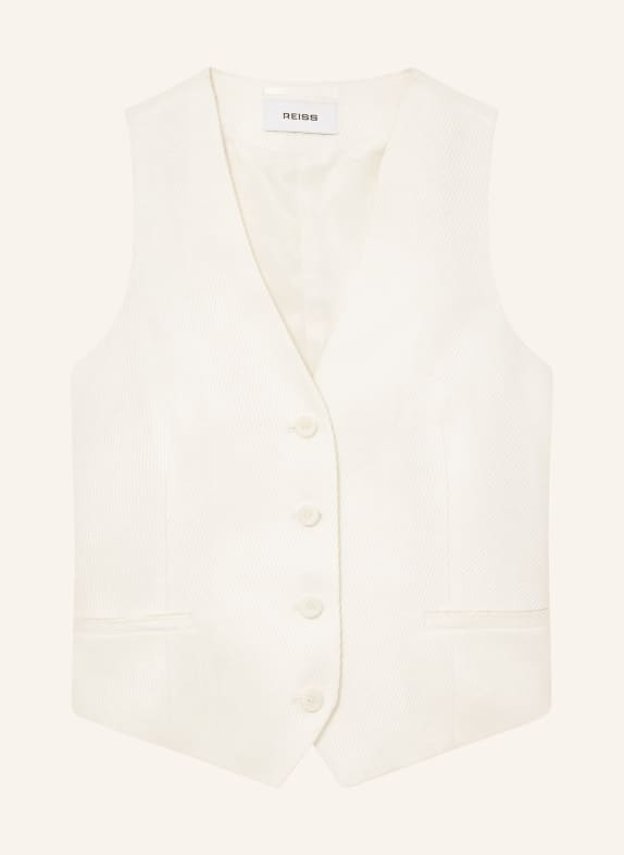 REISS ALYX linen blazer vest WHITE