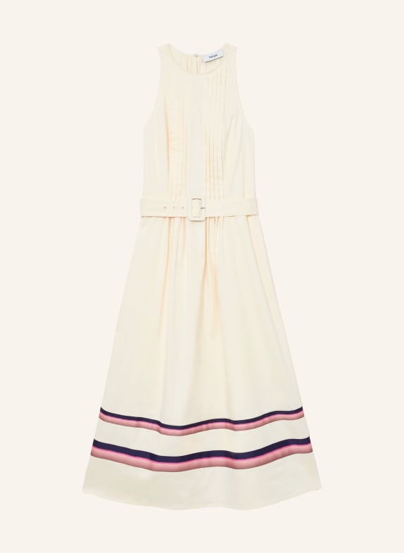 REISS SARA Dress ECRU / BROWN / DARK PURPLE