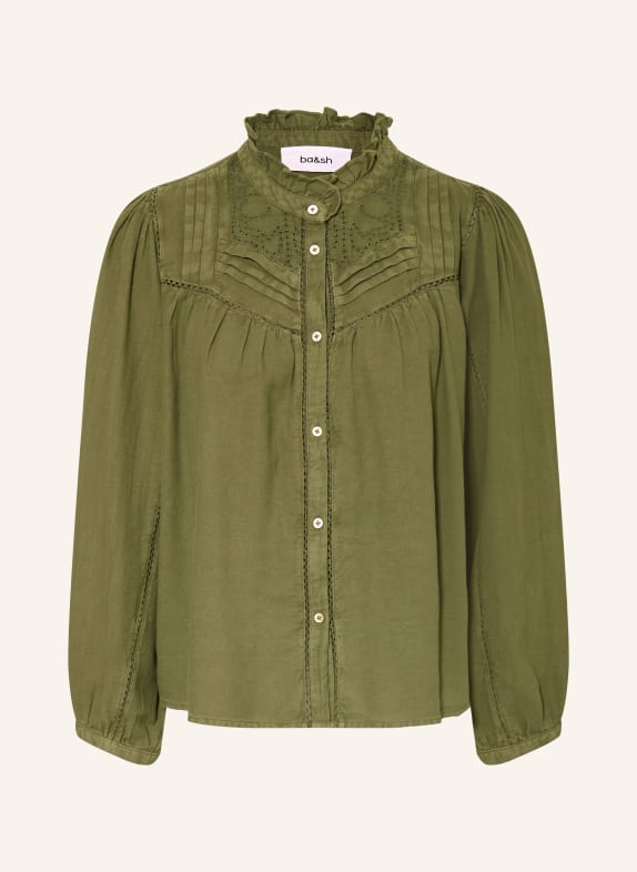 ba&sh Bluse GILDA mit Rüschen KHAKI