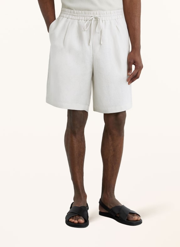REISS Pantaloni scurți din in STONE CREM