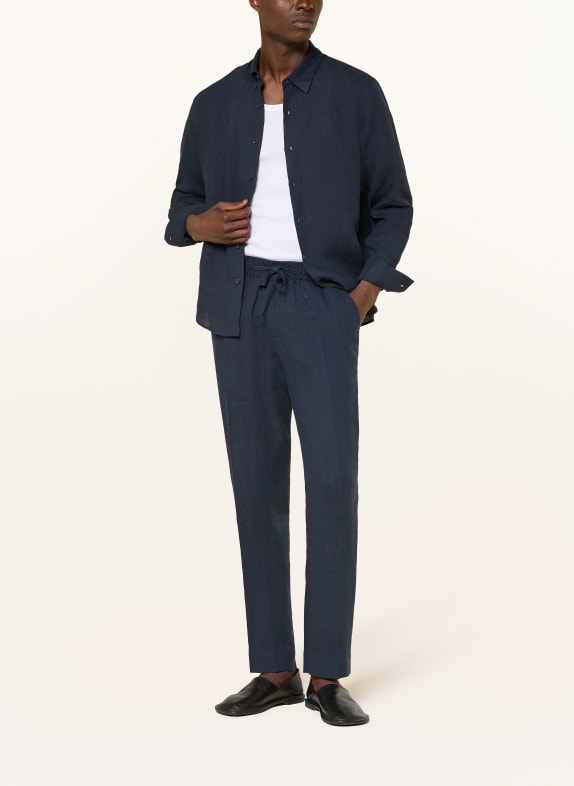 SANDRO Leinenhose DUNKELBLAU