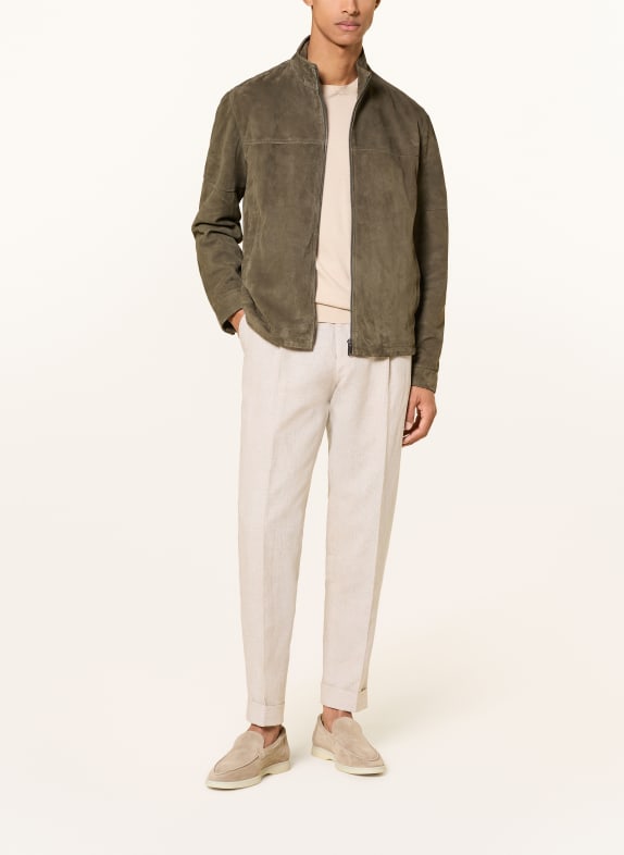 REISS Chino FINCH Extra Slim Fit med hør BEIGE