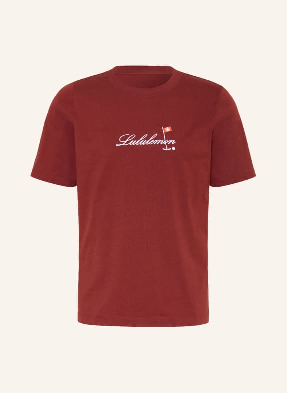 lululemon HEAVYWEIGHT T-shirt DARK RED / WHITE