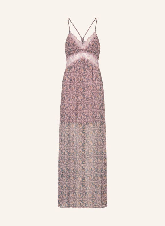 ba&sh TAMA Dress with Lace PINK / LIGHT YELLOW / BLUE