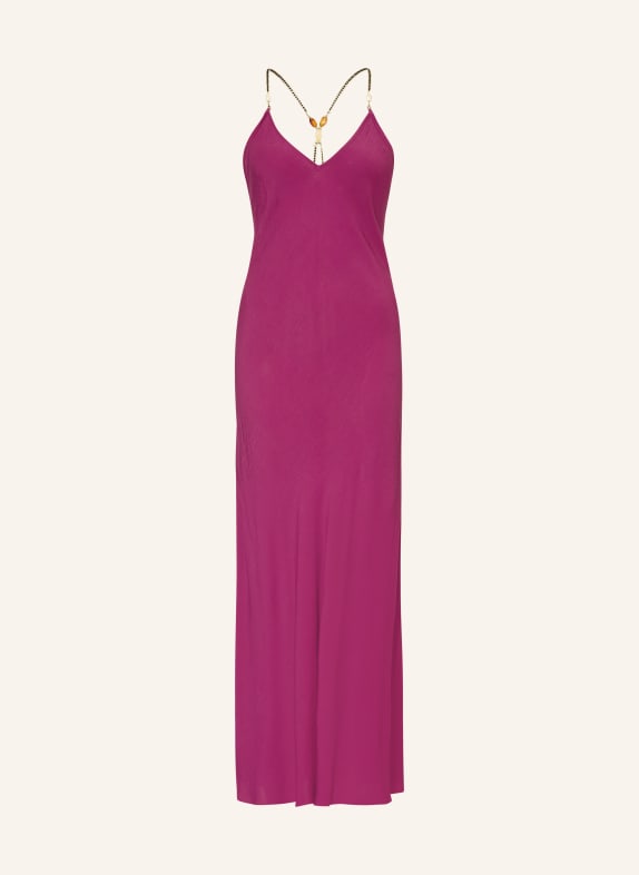 ba&sh Kleid HANY mit Schmucksteinen DUNKELLILA