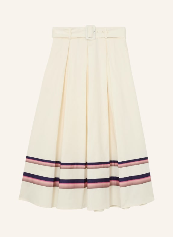 REISS Faltenrock RIAN CREME / ROSA / LILA
