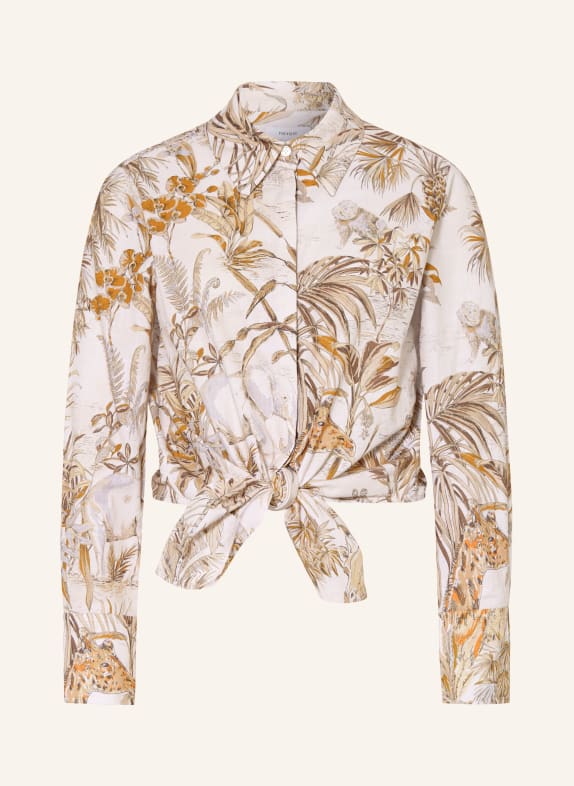 REISS Chemisier CECE ÉCRU / MARRON / ORANGE