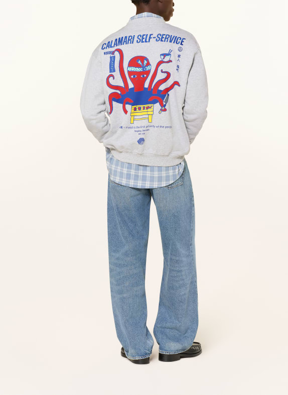WOODBIRD Sweatshirt WBCANE GRAU / ROT / BLAU