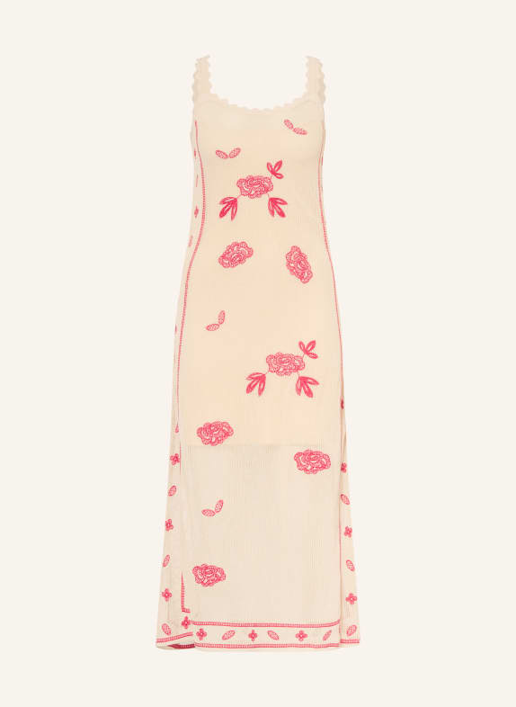 CLAUDIE PIERLOT Strickkleid CREME / ROT