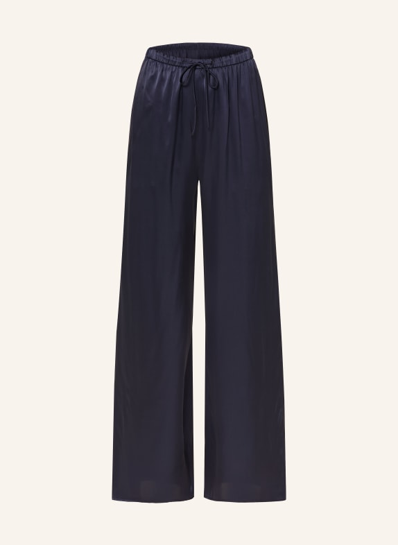 ARKET Satijnen broek van zijde DONKERBLAUW