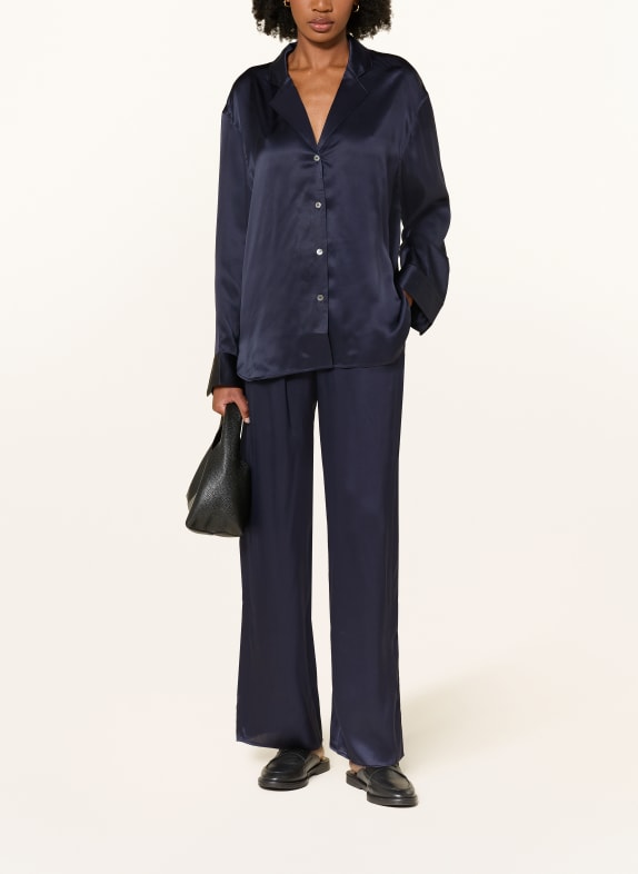ARKET Silk satin pants DARK BLUE