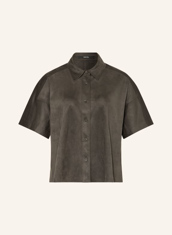someday Blouse-chemise ZTINA aspect cuir KAKI