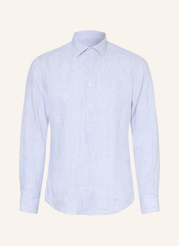 seidensticker Leinenhemd Regular Fit HELLBLAU / WEISS