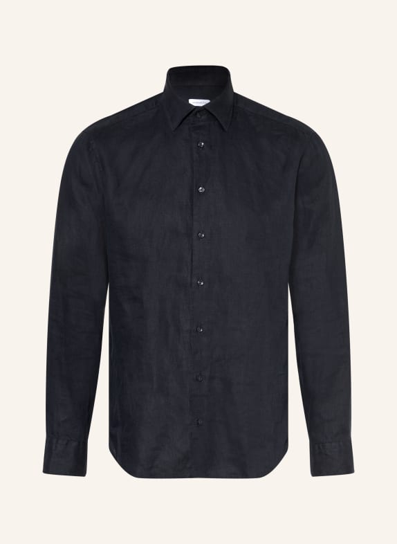 seidensticker Leinenhemd Regular Fit DUNKELBLAU