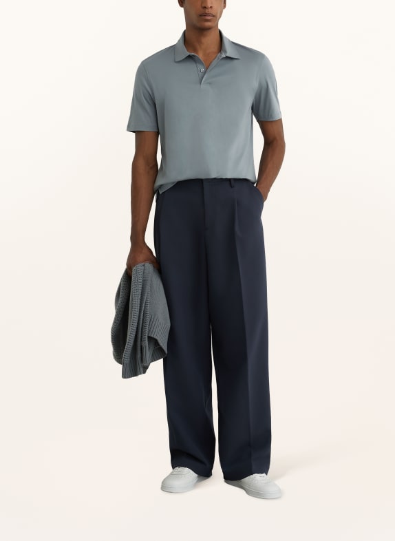 REISS Jersey-poloskjorte EARL BLÅGRÅ