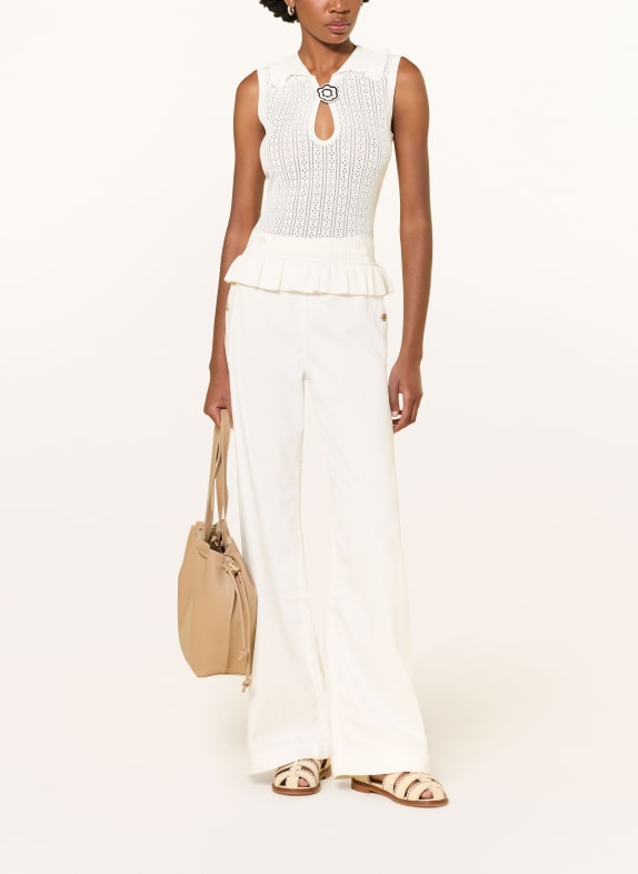 CLAUDIE PIERLOT Wide Leg Jeans L013 OFF WHITE DENIM