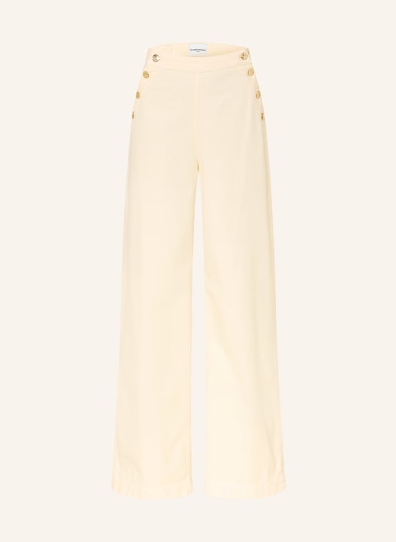 CLAUDIE PIERLOT Dżinsy z szerokimi nogawkami E003 PALE YELLOW