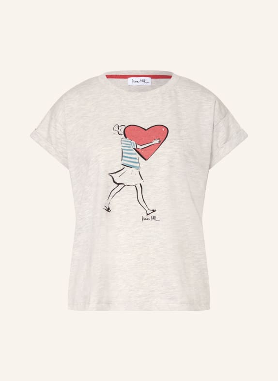 kera till T-Shirt GRAU / ROT / PETROL